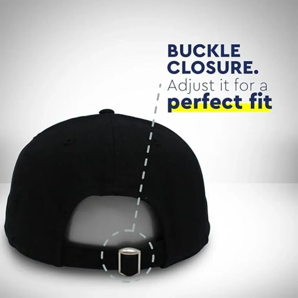 Unisex Black Design Only 100% Cotton Embroidery Adjustable Classic Baseball Cap